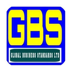 Global Business Standards Ltd logo with large yellow GBS letters.
